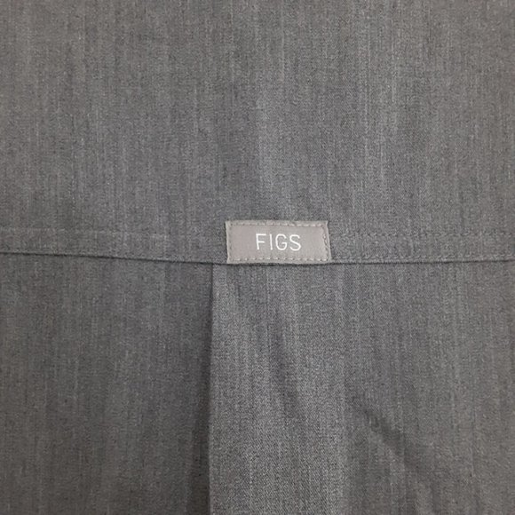 Figs Rafaela Oversized Scrub Top Graphite Gray Womens XS Mandarin Collar - Picture 5 of 12